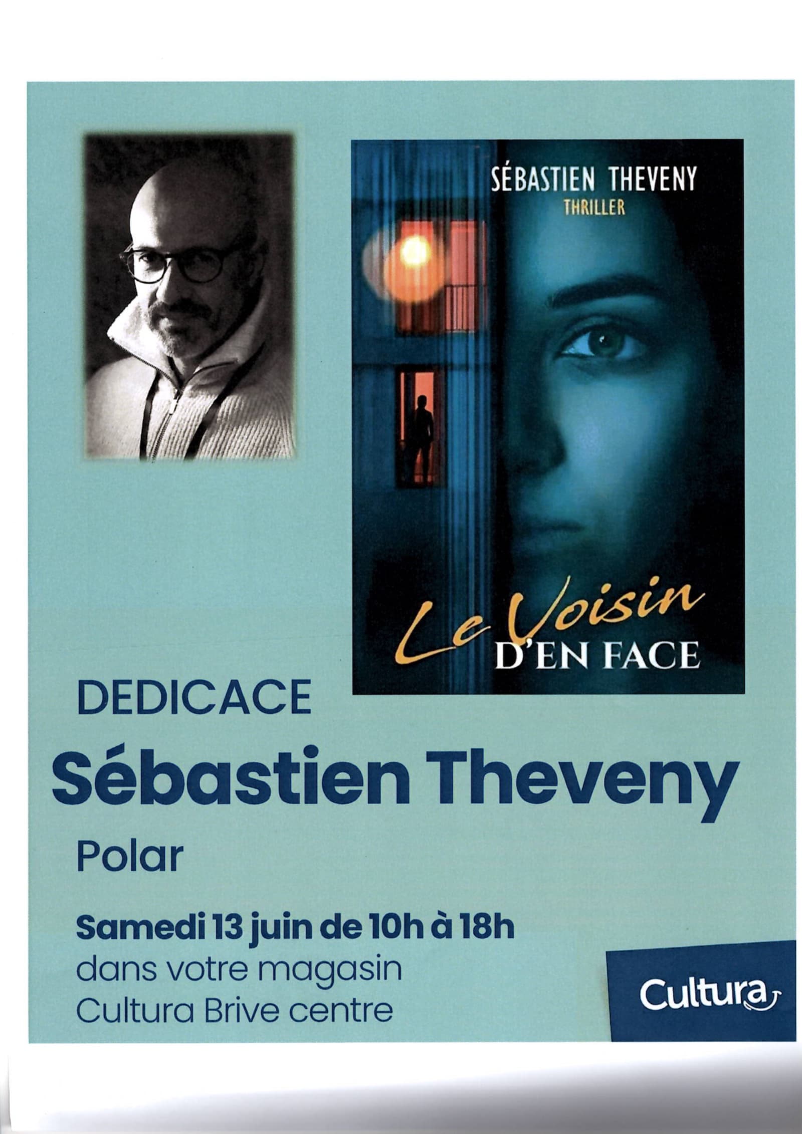 Dédicace Sébastien Theveny au Cultura Brive Centre
