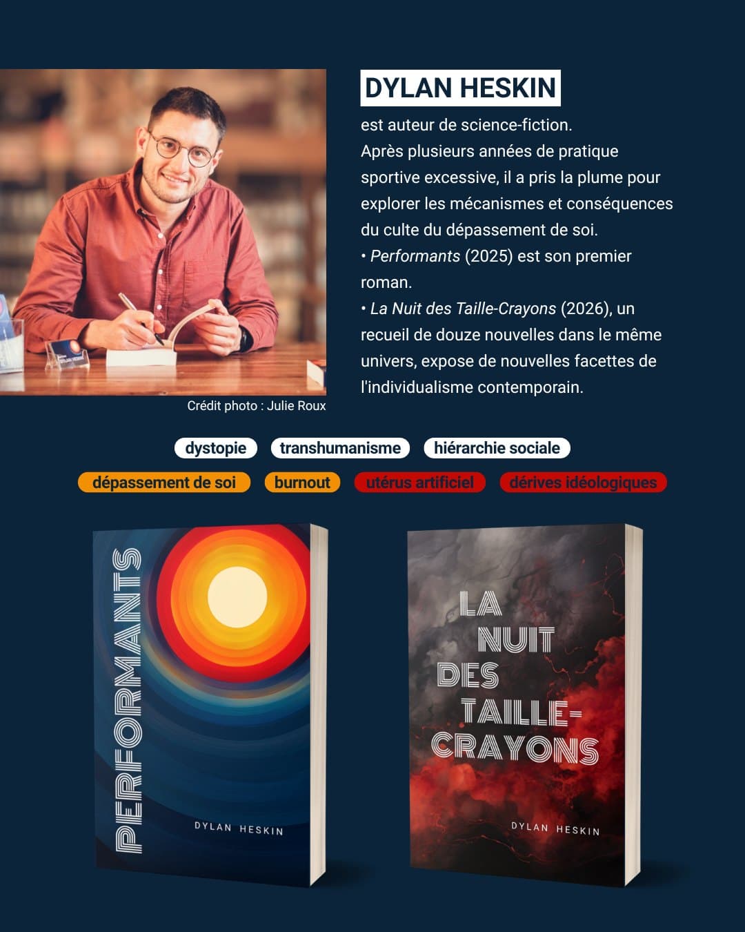 Dylan Heskin en dédicace au Livre et la Plume (Concarneau)